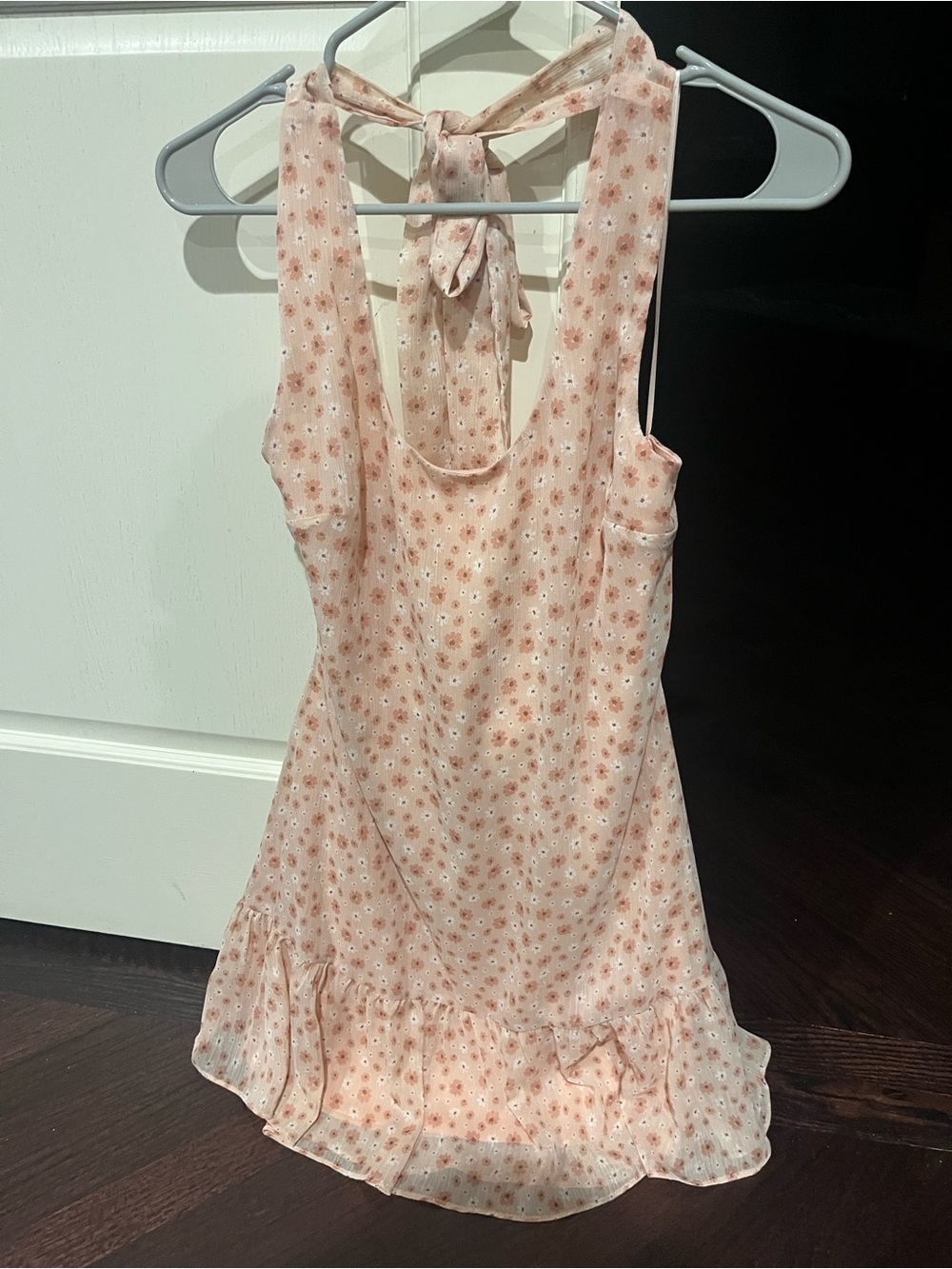Floral Halter Tie-Back Sundress
